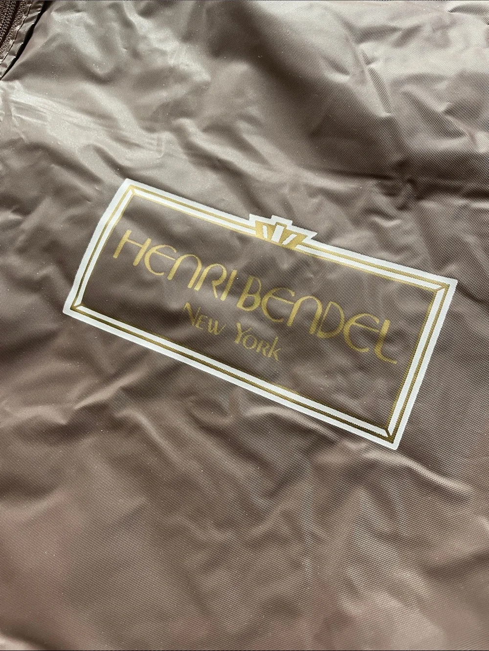 HENRI BENDEL Vintage Brown Vinyl Garment Bag | EUC